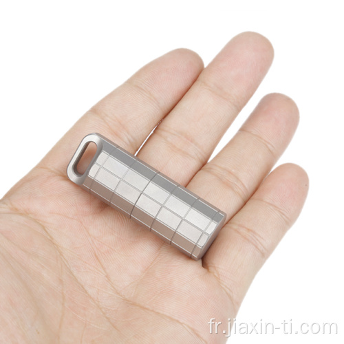 Pilule Container Capsule Capsule Titanium Pill Box